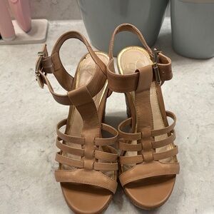 Jessica Simpson Tan Strappy Sandals
